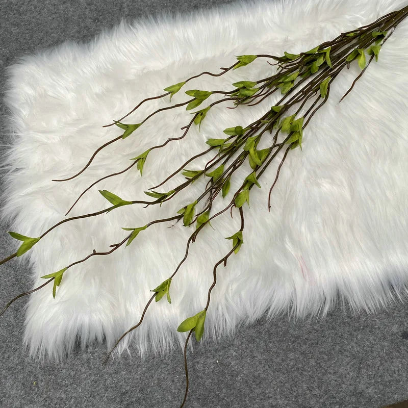 Multi Forked Silk Cloth Dragon Whisker Leaf 112cm Flowers.