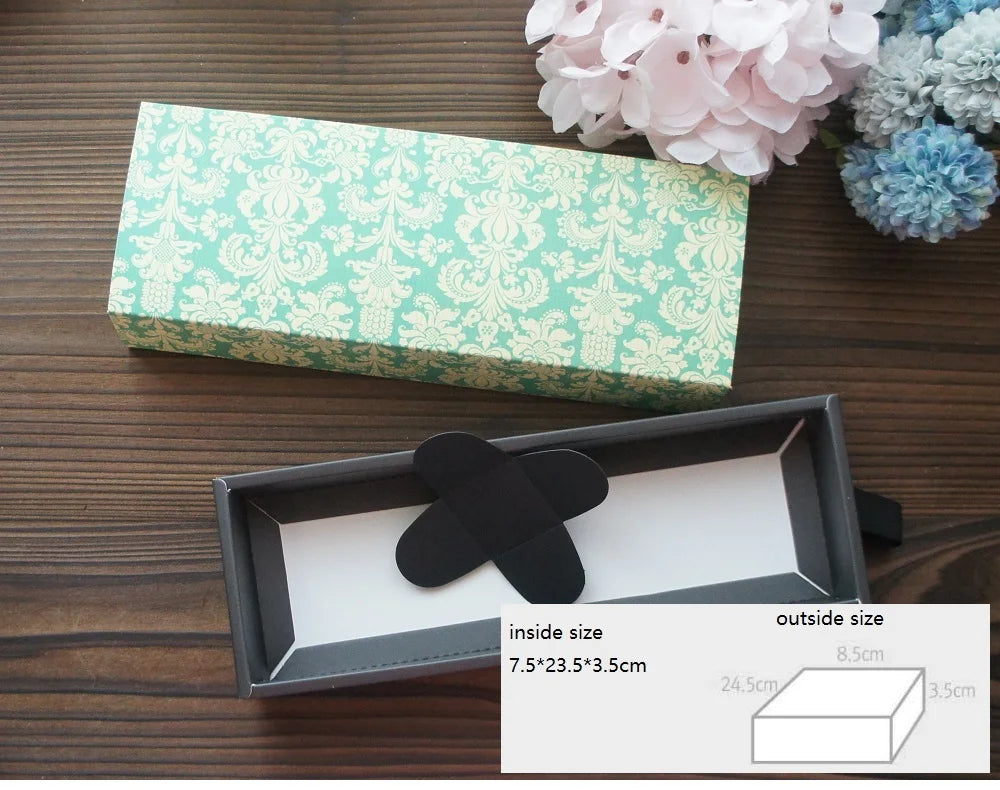 Elegantes Blau-Gelbes Blumenmuster 3 Größe 10 Set Geschenke Verpackung