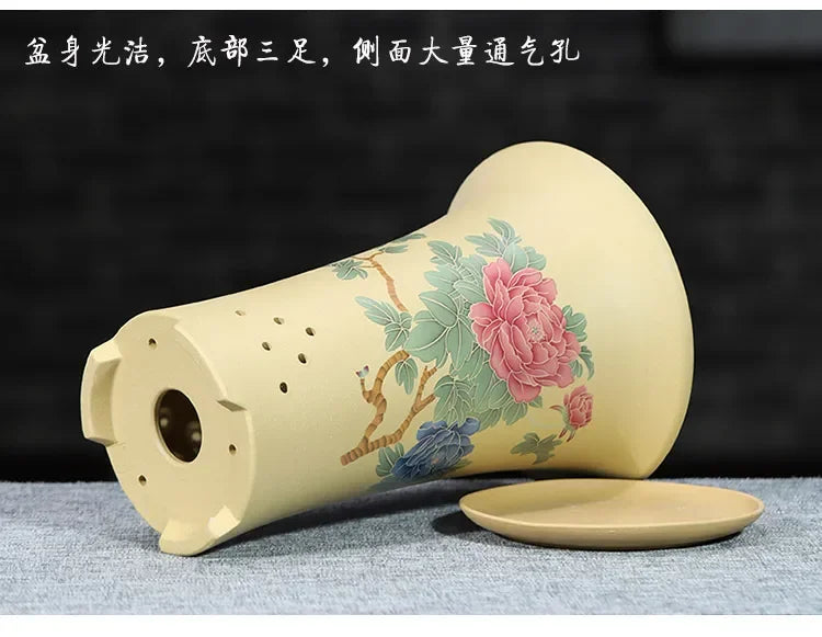 Purple Sand Flower Pot Tray High-end Boutique Orchid Pot Dedicated