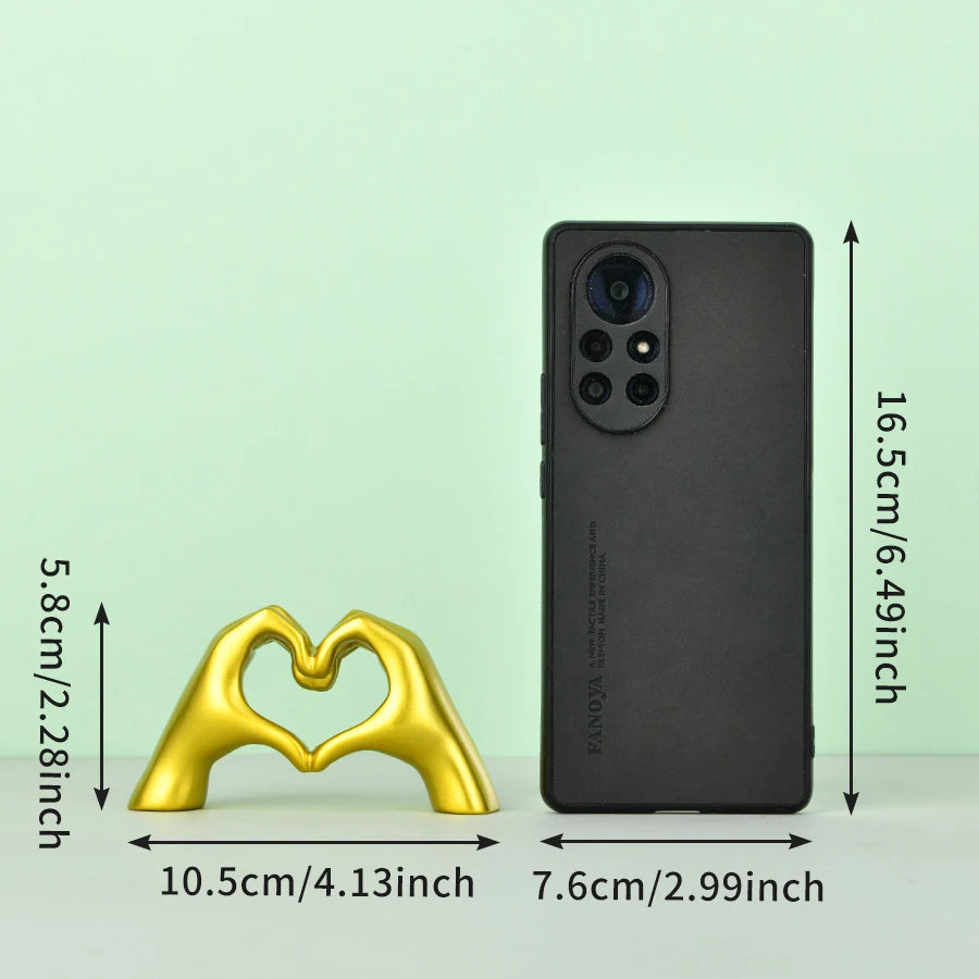 Gold Decoration, Heart Hand Statue Living Room Bedroom Decoration, Love Finger.