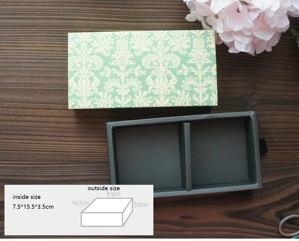 Elegantes Blau-Gelbes Blumenmuster 3 Größe 10 Set Geschenke Verpackung