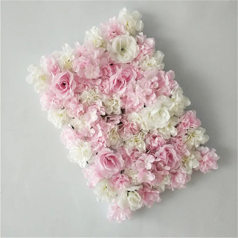 Pink Silk Rose Flower Wall Artificial Flower Backdrop Decor.