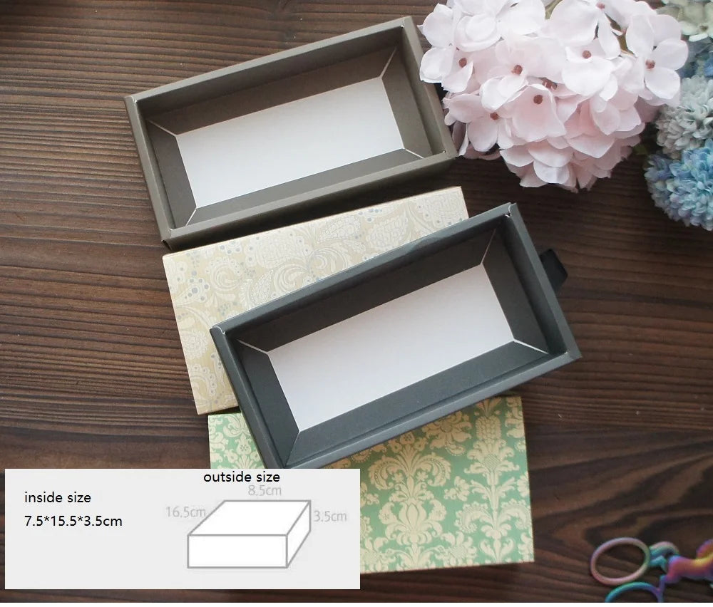Elegantes Blau-Gelbes Blumenmuster 3 Größe 10 Set Geschenke Verpackung