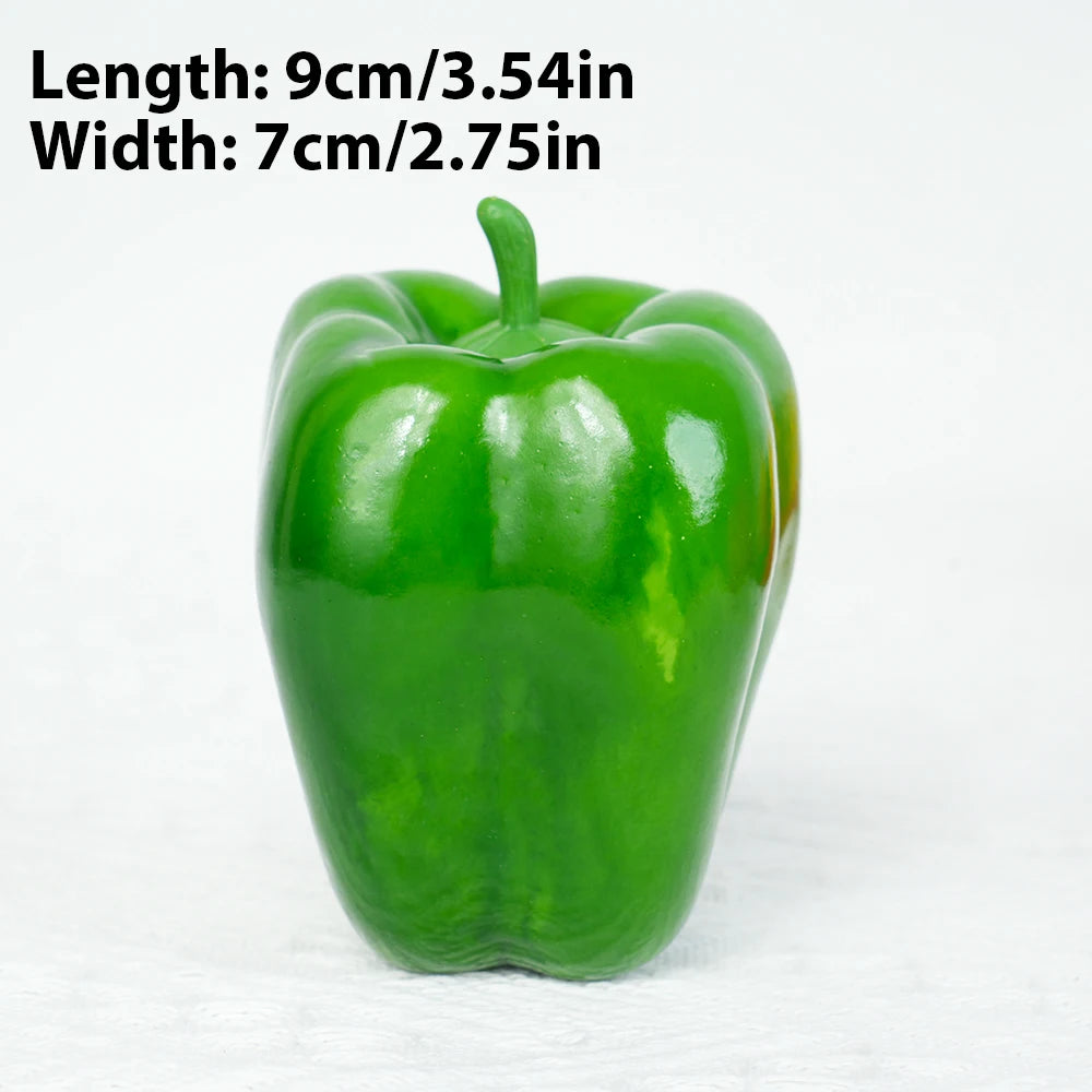 Artificial PE Pepper green simulated vegetables fruit model party.