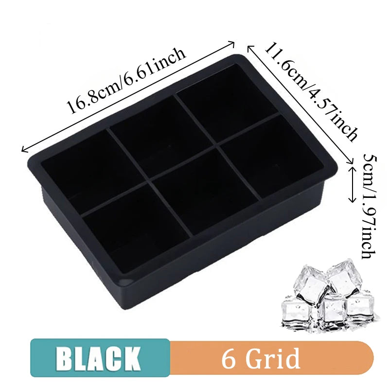 Silicone Ice Cube Molds  Home or Barware 4/6/8/15 Grids
