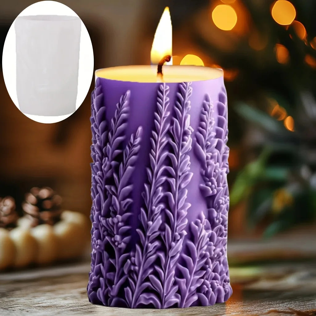 Silikonform Blume Lavendel Gips zylindrische Kerzenherstellung