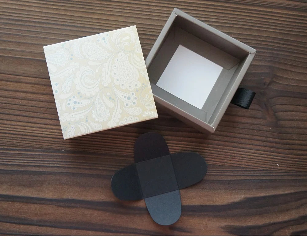Elegantes Blau-Gelbes Blumenmuster 3 Größe 10 Set Geschenke Verpackung