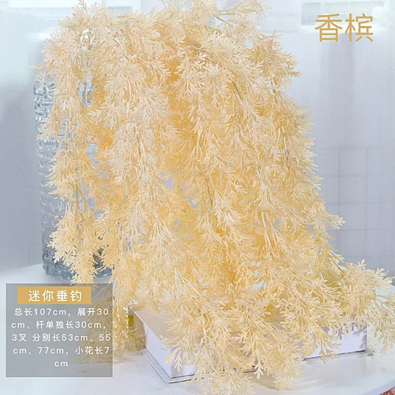 Pine Artificial Fog Flower Rime Grass Wedding Flower Material 105cm
