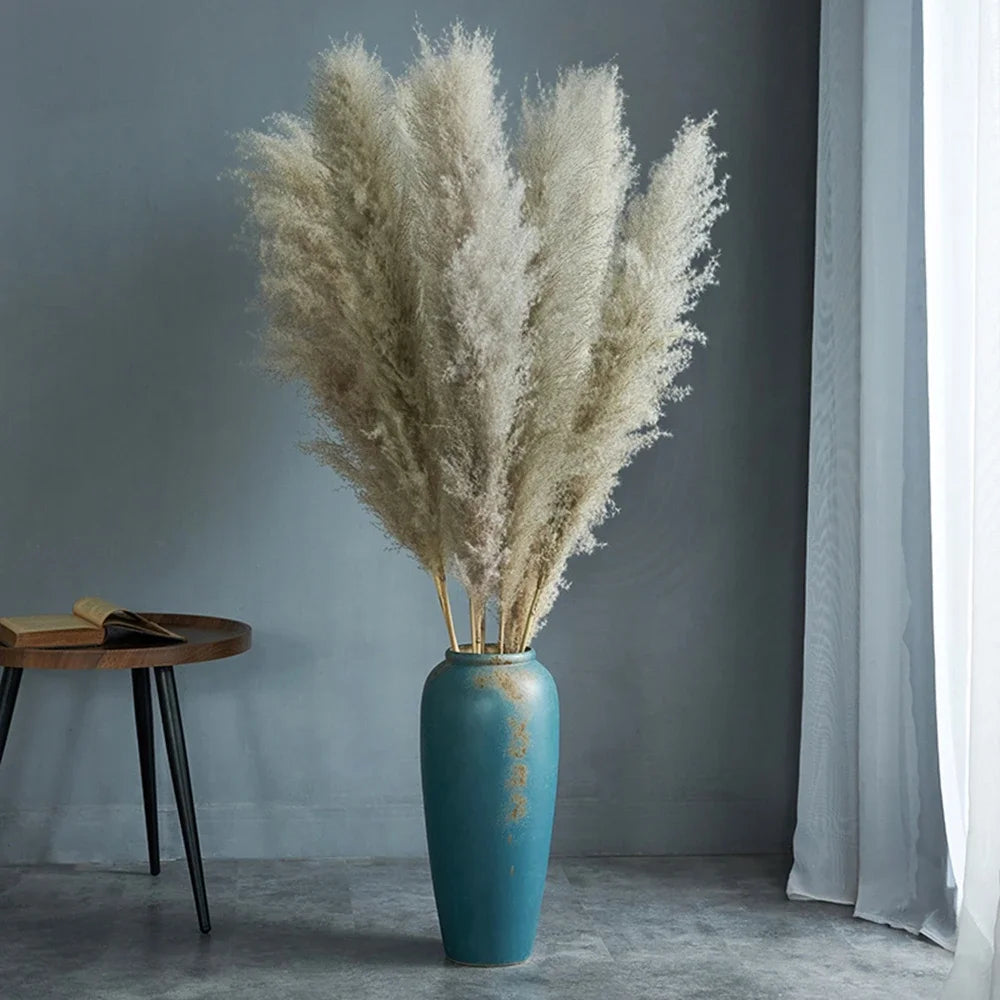 Large Plume,Dried Fluffy Pampas Grass,110 - 120cm