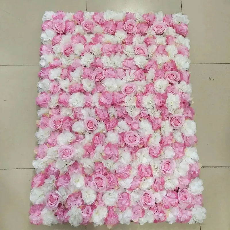 Pink Silk Rose Flower Wall Artificial Flower Backdrop Decor.