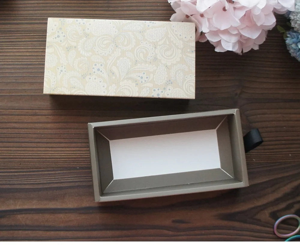 Elegantes Blau-Gelbes Blumenmuster 3 Größe 10 Set Geschenke Verpackung