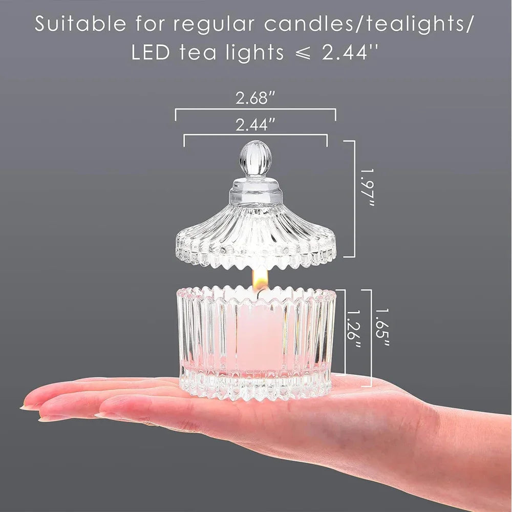 Glass Candle Jars with Lid Ideal For Candle Making.