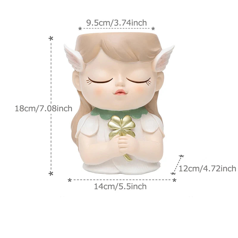 Fairy planter for succulents air plants - Resin Cute Girl Flower Pot.