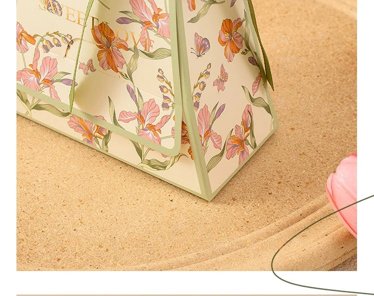 Paperboard Flower Wedding Gift Bag 10pcs