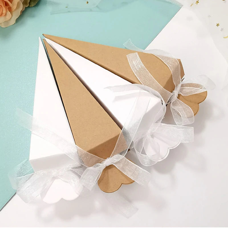 Cone Shaped Candy/Rice Box Wedding Party Favor