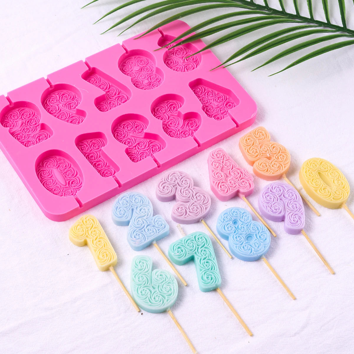 Handmade Rose Number Scented Candles Molds Making Supplies