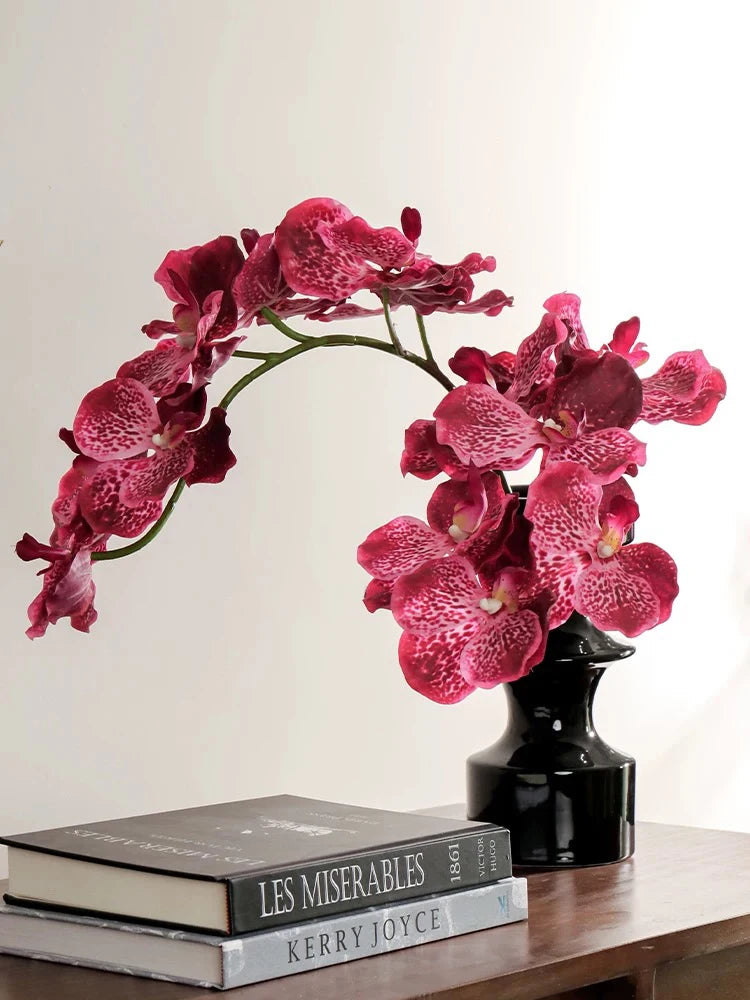 Artificial Vanda Orchid Stem Deep Pink Orchid.