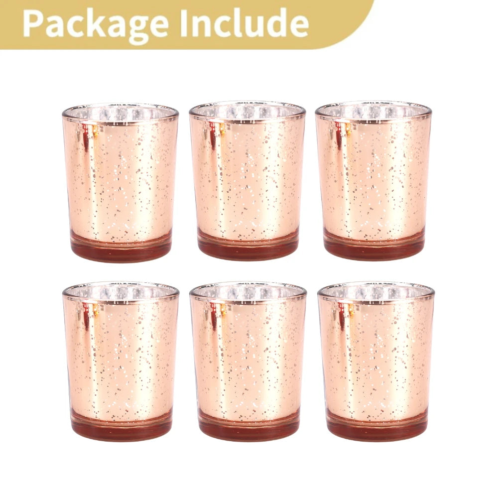 Portacandele tealight in vetro al mercurio