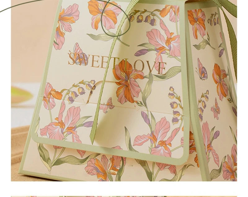 Paperboard Flower Wedding Gift Bag 10pcs