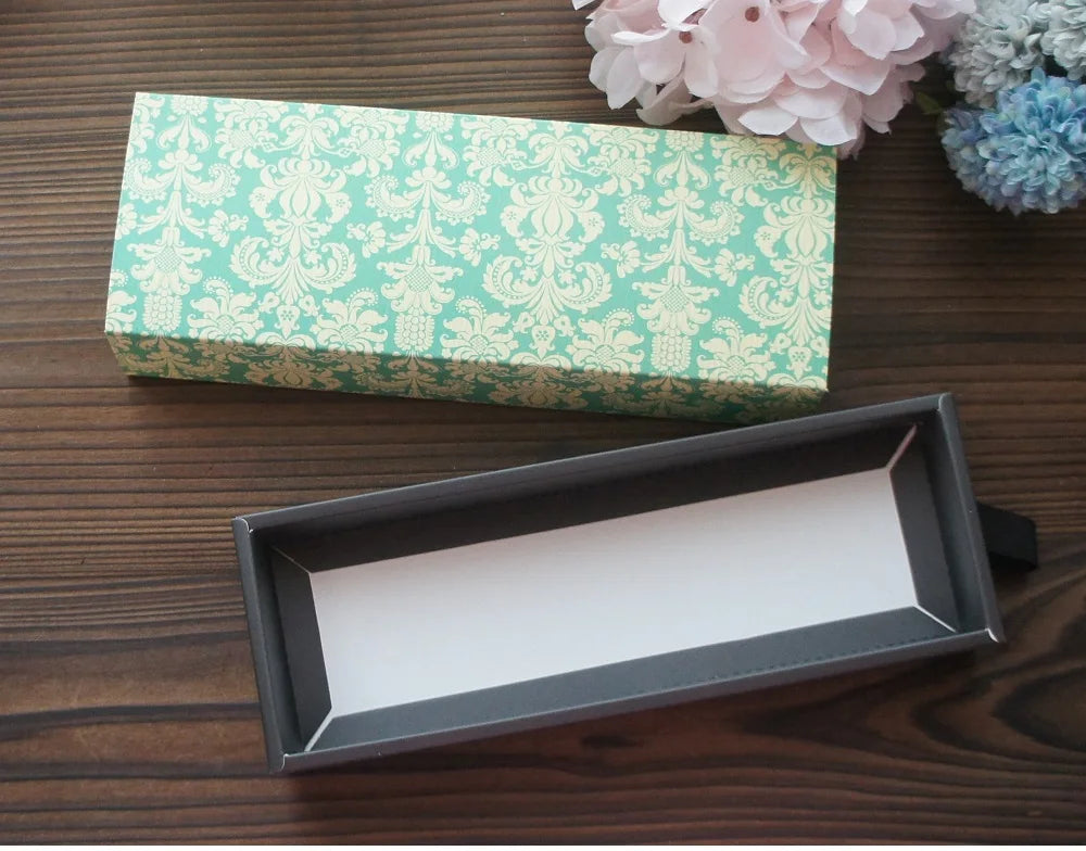 Elegantes Blau-Gelbes Blumenmuster 3 Größe 10 Set Geschenke Verpackung