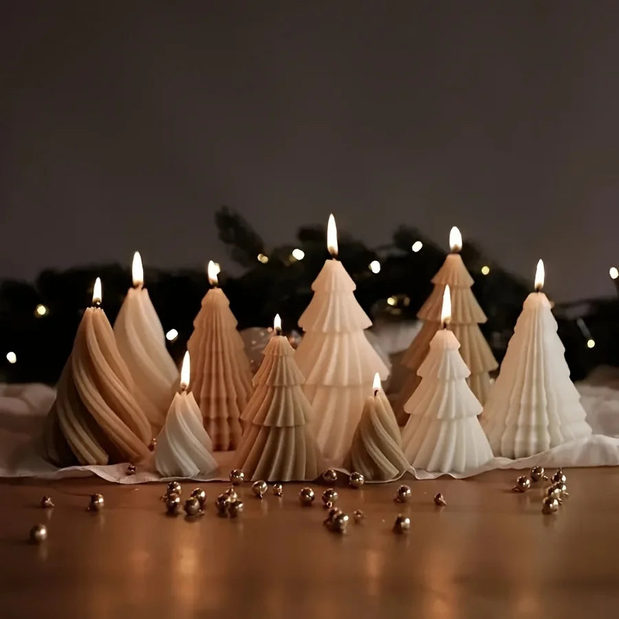 ChristmasTree Candle Silicone Mold  Christmas Tree Shape.