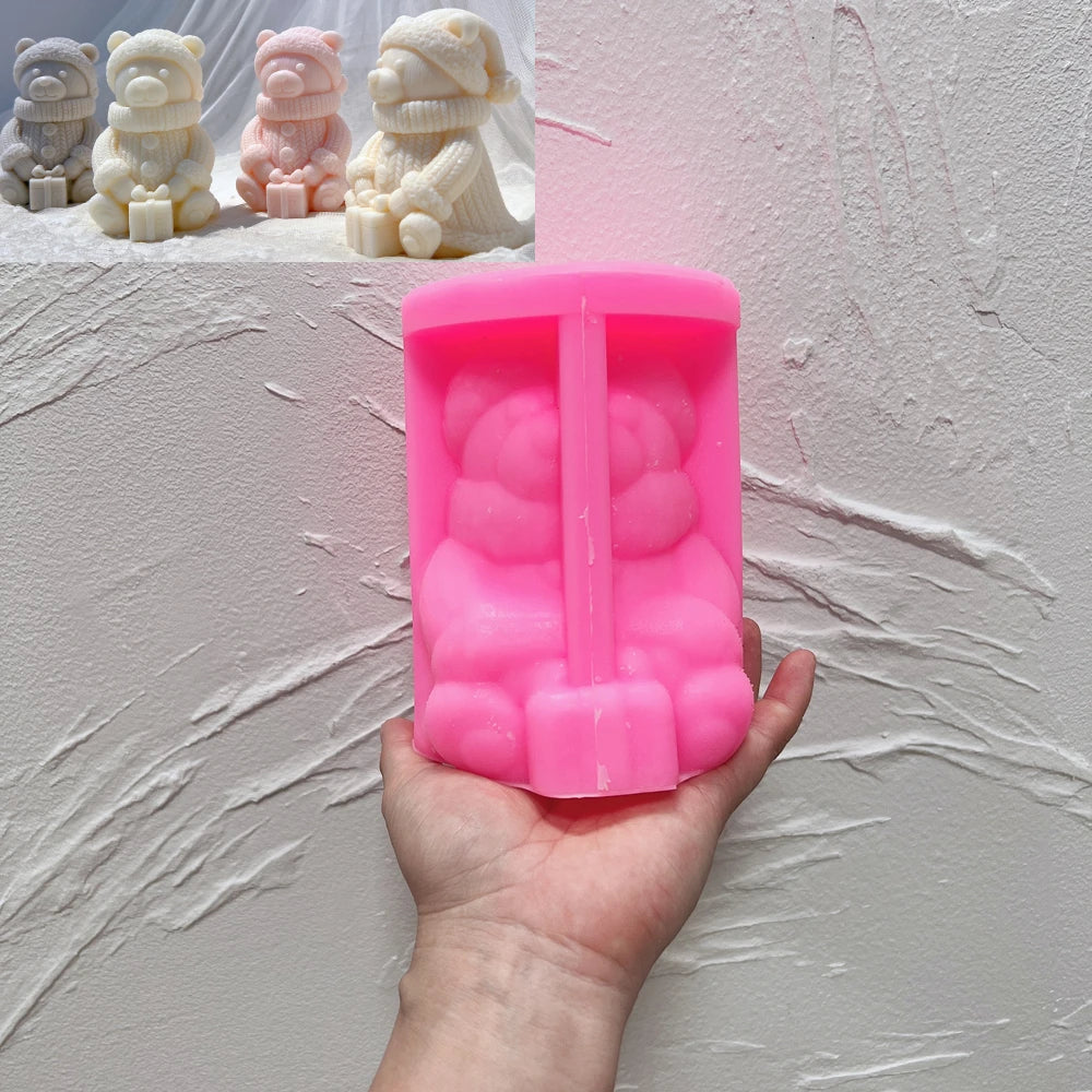 Cute Bear Scented Soy Wax Candle Mold