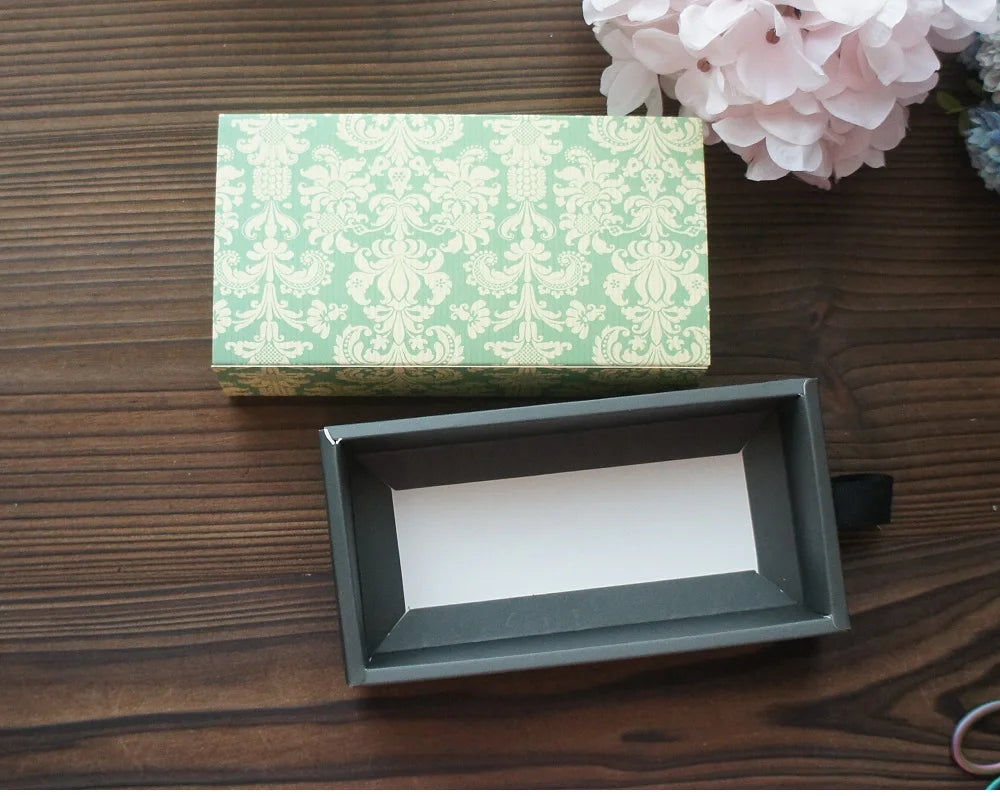 Elegantes Blau-Gelbes Blumenmuster 3 Größe 10 Set Geschenke Verpackung