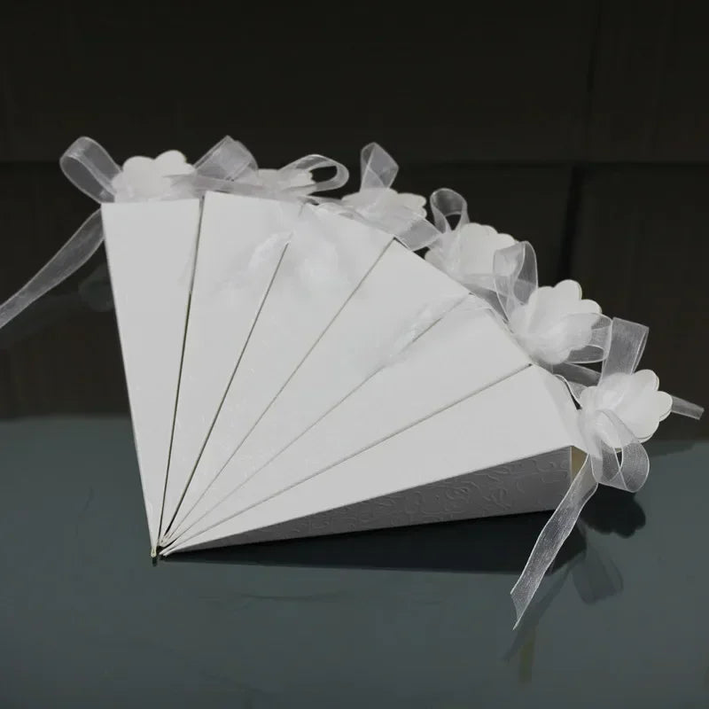 Cone Shaped Candy/Rice Box Wedding Party Favor