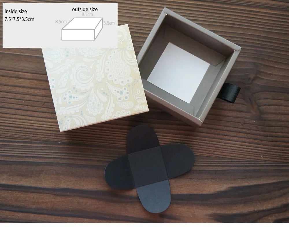 Elegantes Blau-Gelbes Blumenmuster 3 Größe 10 Set Geschenke Verpackung