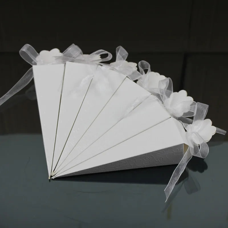 Cone Shaped Candy/Rice Box Wedding Party Favor
