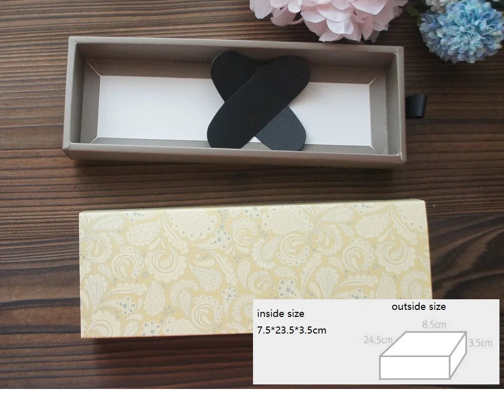 Elegantes Blau-Gelbes Blumenmuster 3 Größe 10 Set Geschenke Verpackung