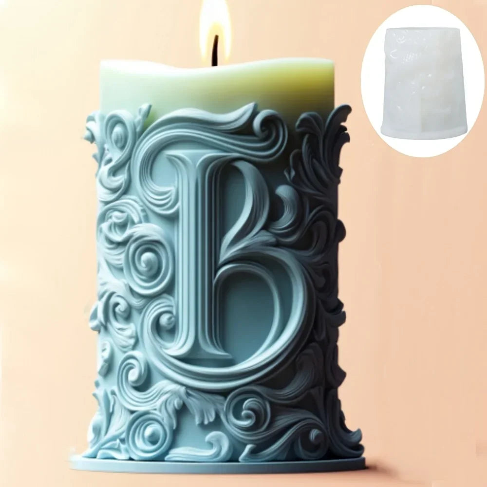 Silikonform Blume Lavendel Gips zylindrische Kerzenherstellung