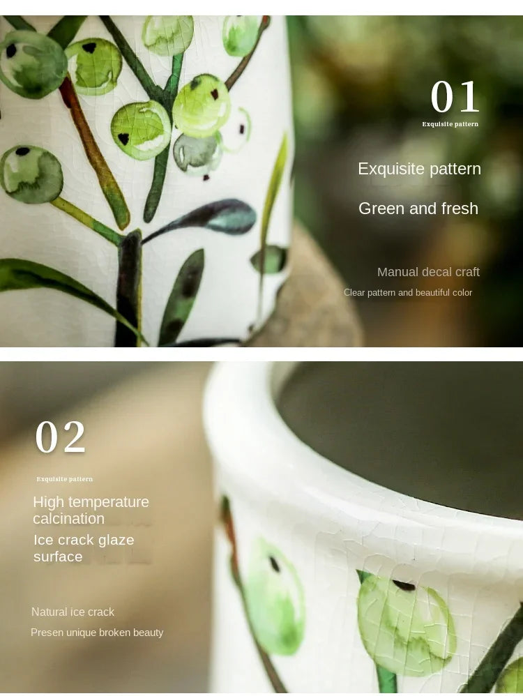 Grape flower pots ceramics indoor and outdoor pastoral style.