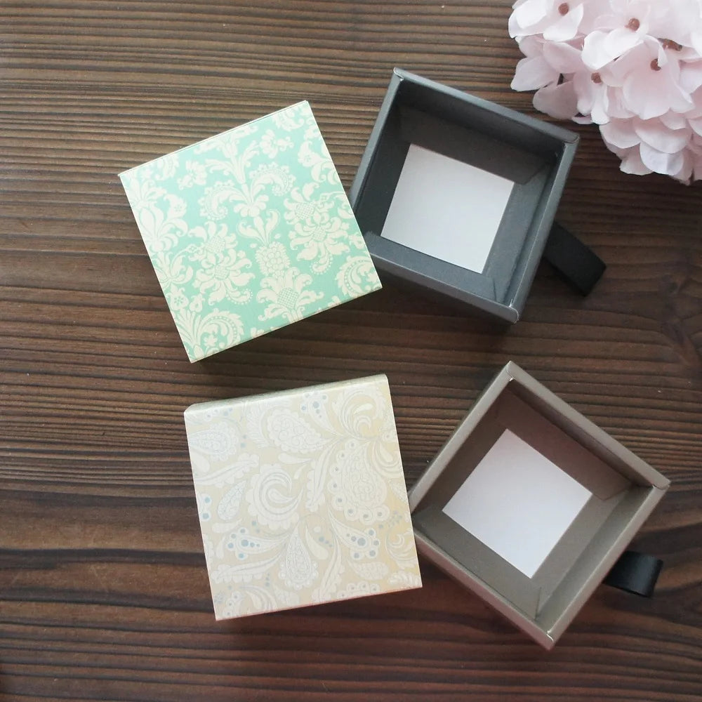 Elegantes Blau-Gelbes Blumenmuster 3 Größe 10 Set Geschenke Verpackung