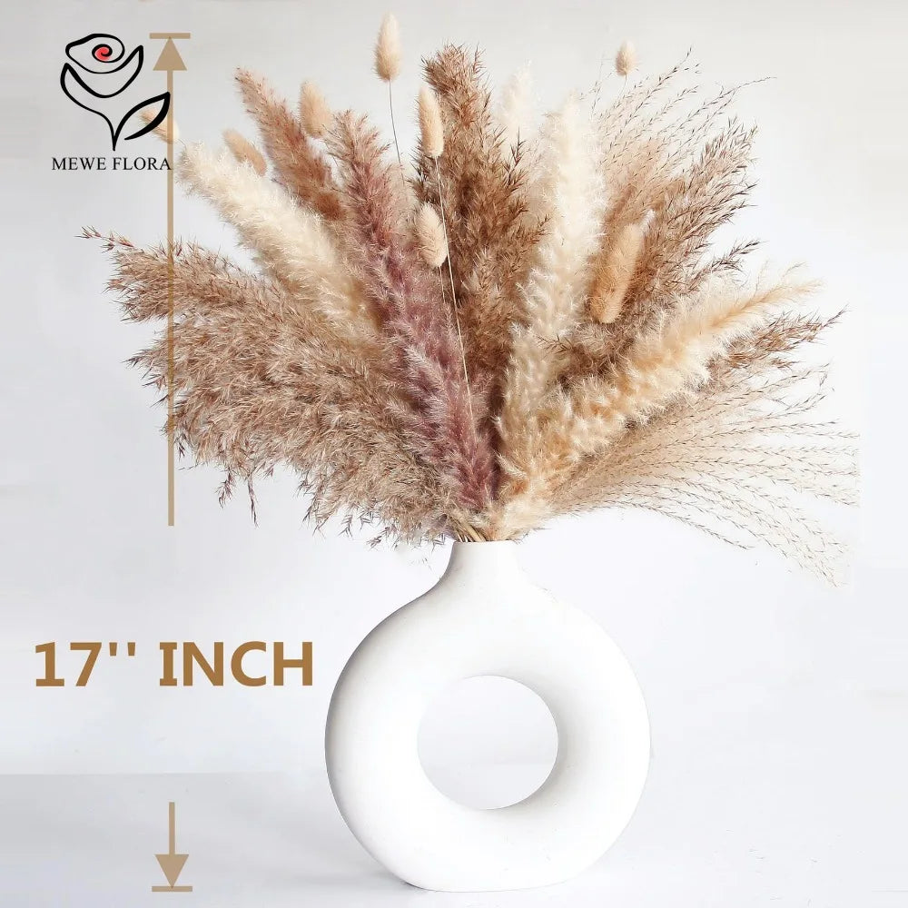 Fluffy Pampas Bunny Tail Grass Dried Artificial Flowers 120pcs