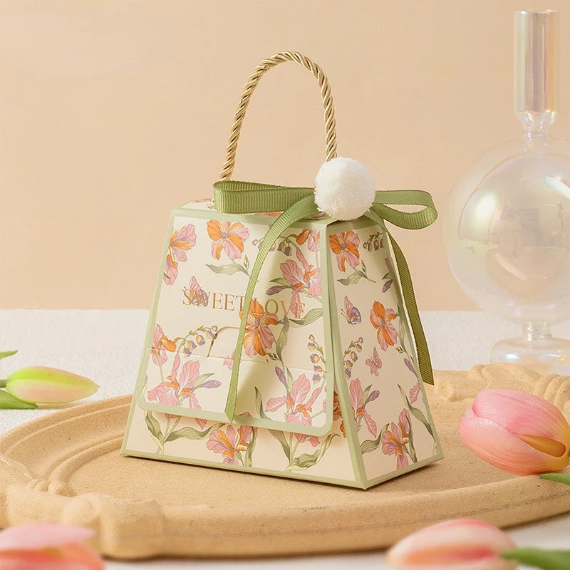 Paperboard Flower Wedding Gift Bag 10pcs