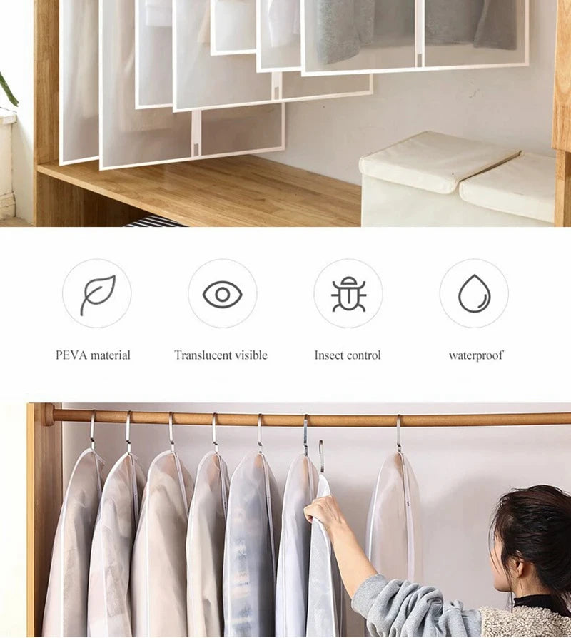 Clothes Dust Cover Bag 5pcs With Zipper