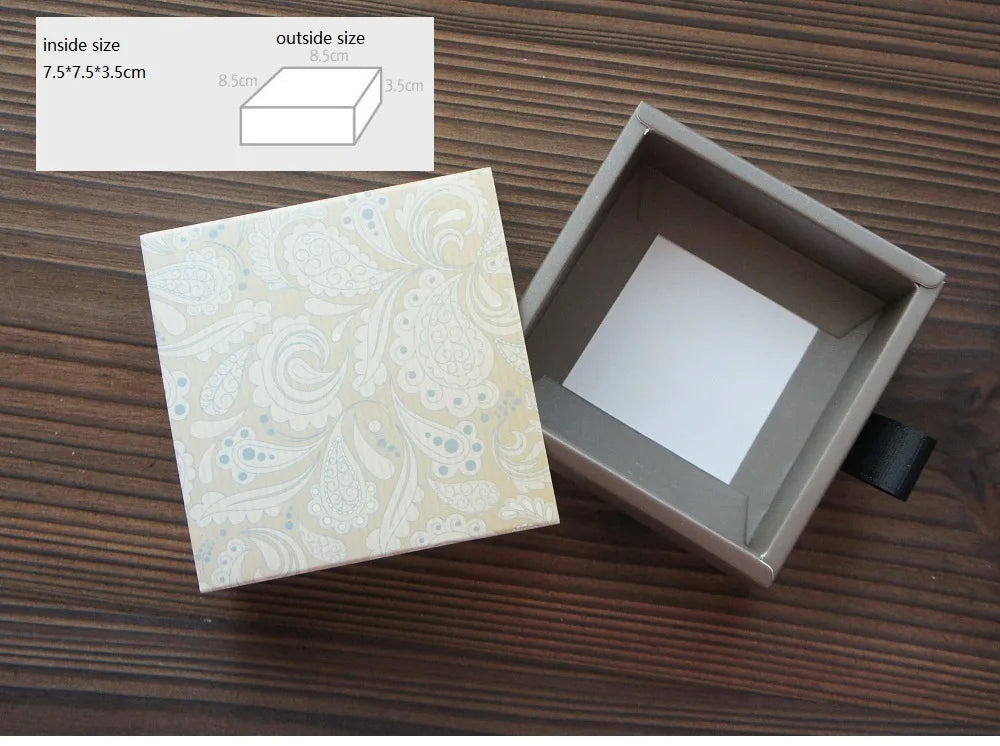 Elegantes Blau-Gelbes Blumenmuster 3 Größe 10 Set Geschenke Verpackung