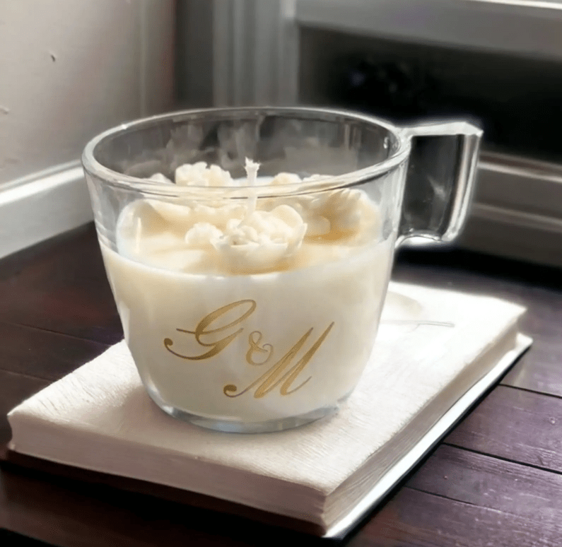 Candela di Soia in Tazzina di Vetro