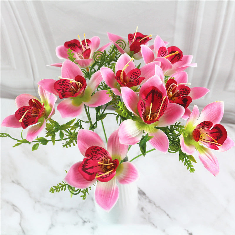 Decorative Handmade Silk Orchid Flowers