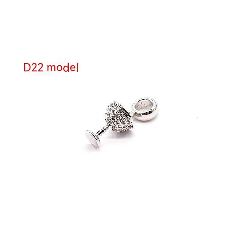 14 Karat Gold Kupferplattierung Großes Loch Spacer Bead Anhänger Charms