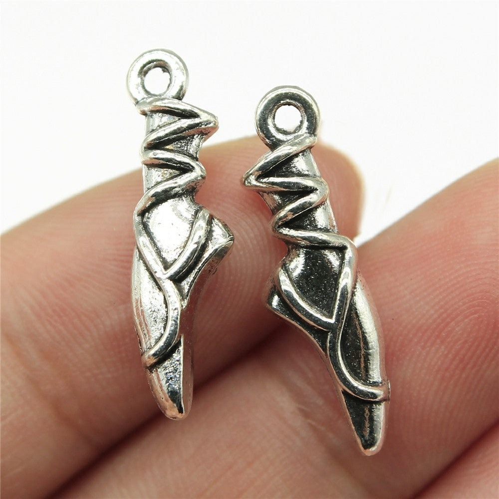 Ballerina Shoes Multi Color Charms 23x6x4mm 1.4g