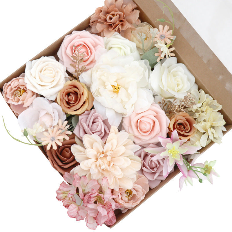 Flower Gift Box silk flower hand made.