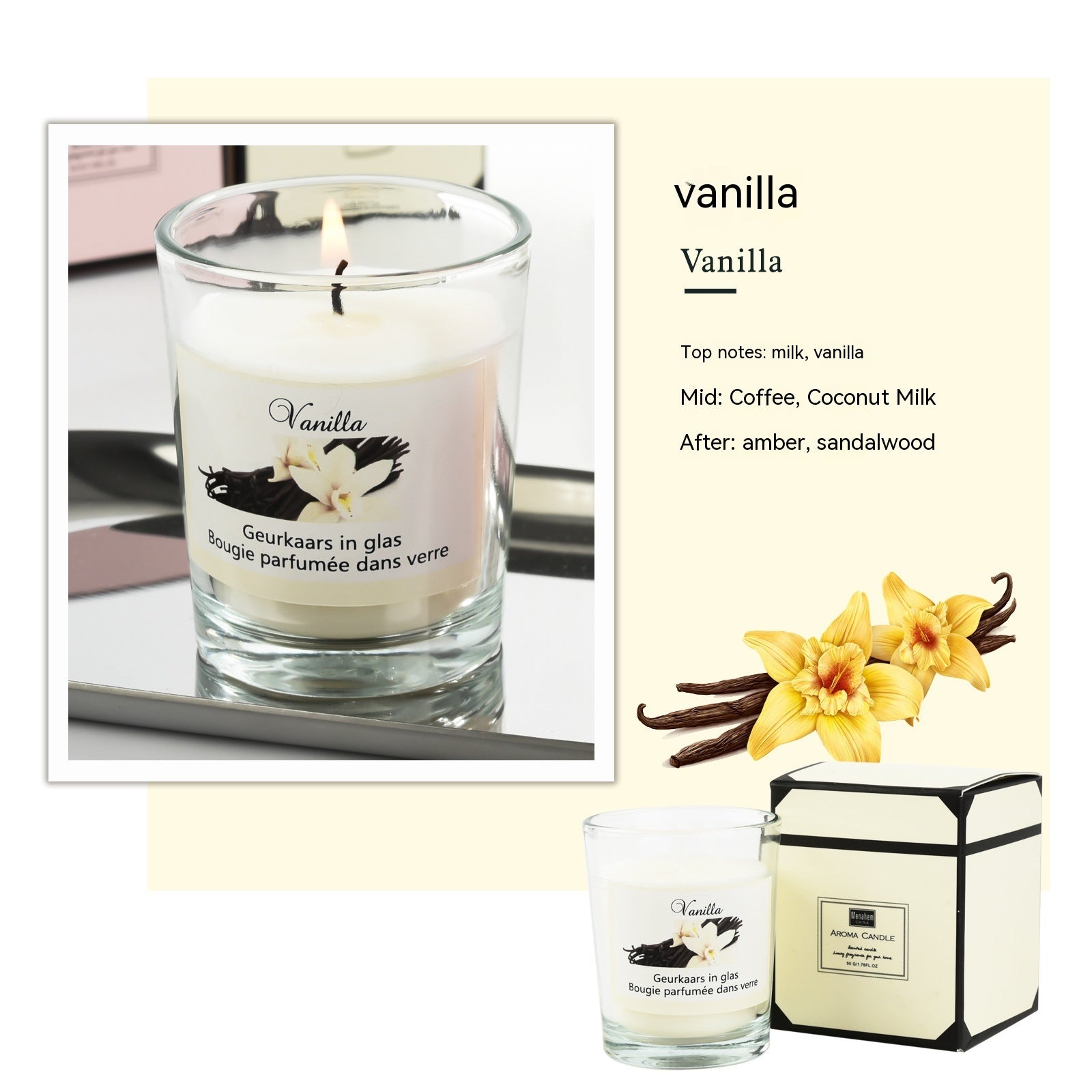 Kerzen Aromatherapie Glas Romantischer Duft