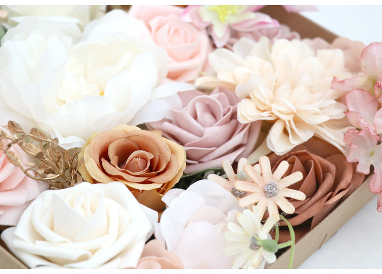 Flower Gift Box silk flower hand made.