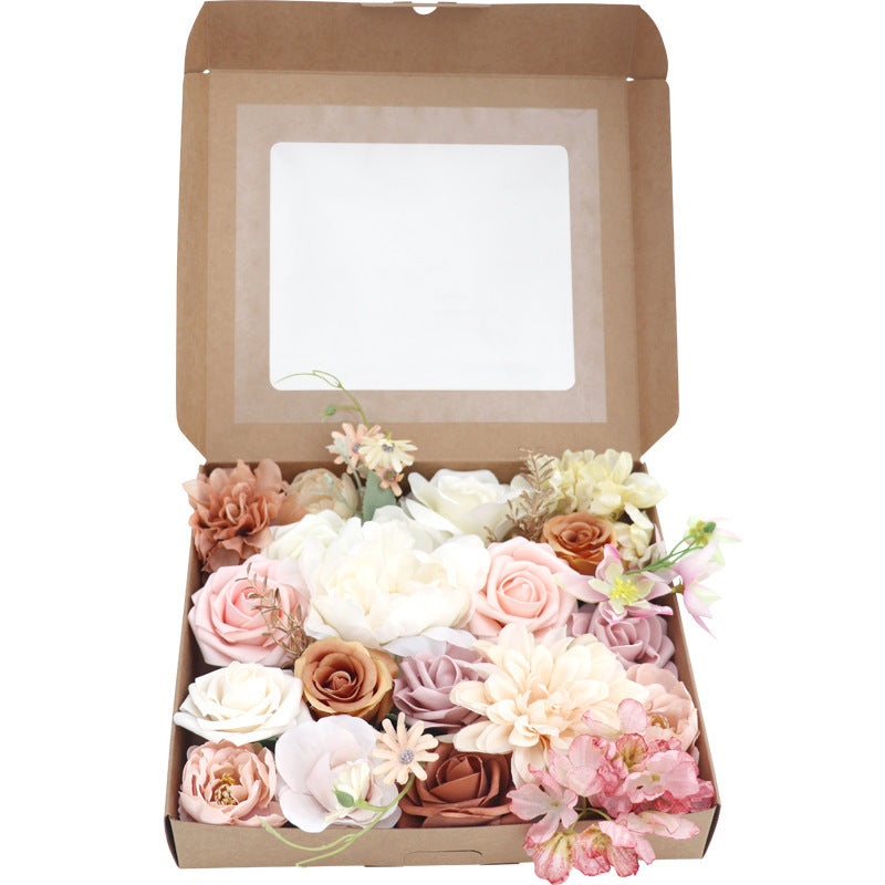 Flower Gift Box silk flower hand made.
