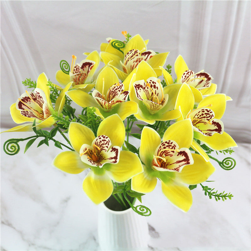 Decorative Handmade Silk Orchid Flowers
