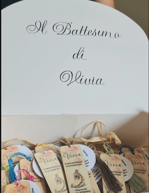 Segnalibro Battesimo Solidale in Legno