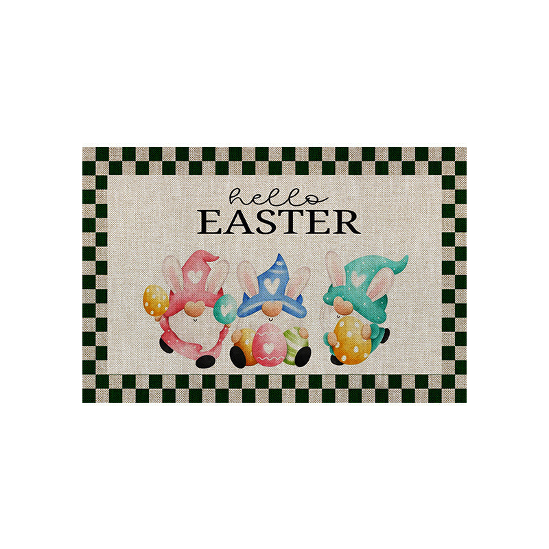 Easter Bunny Floor Mat Flower Decoration
