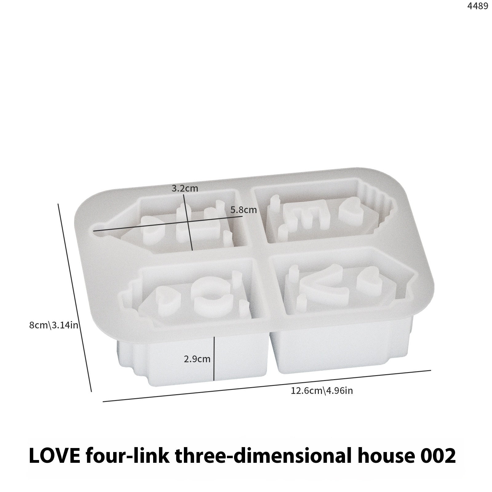 Easter Love Star Small House Silicone Mold